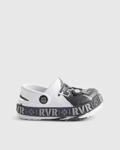 Mini Boys White Tie Dye Light Up Clogs