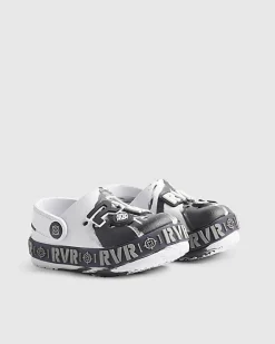 Mini Boys White Tie Dye Light Up Clogs