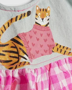 Mini Girls Blue Denim Hybrid Tiger Set