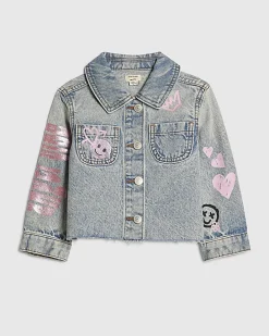 Mini Girls Blue Sassy Era Denim Jacket