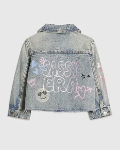 Mini Girls Blue Sassy Era Denim Jacket
