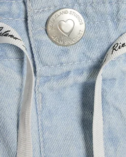 Mini Girls Blue Wide Leg Jeans