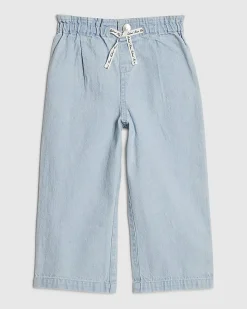 Mini Girls Blue Wide Leg Jeans
