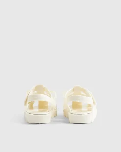 Mini Girls Cream Bow Sandals