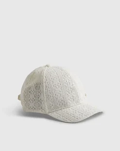 Mini Girls Cream Sequin Lace Cap