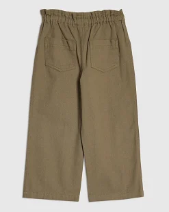 Mini Girls Khaki Wide Leg Jeans