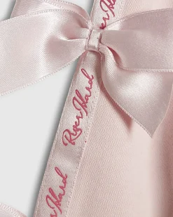Mini Girls Pink Bow Cinched Sweatshirt Set