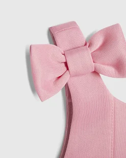 Mini Girls Pink Bow Dress