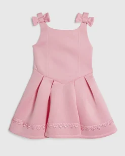 Mini Girls Pink Bow Dress
