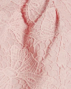 Mini Girls Pink Bow Lace Belted Dress