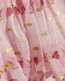 Mini Girls Pink Chiffon Top Set