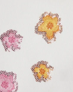 Mini Girls Pink Flower Vest And Shorts Set