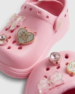 Mini Girls Pink Gem Clogs
