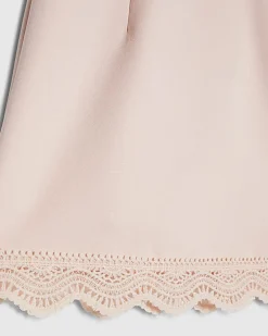 Mini Girls Pink Lace Collar Dress