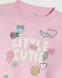 Mini Girls Pink Little Cutie Sweatshirt Set