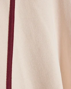 Mini Girls Pink Rib Polo Dress