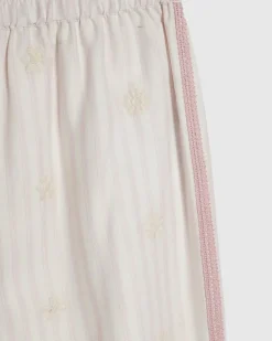 Mini Girls Pink Stripe Trousers Set