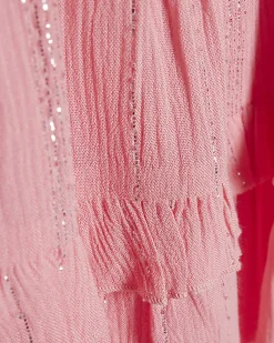 Mini Girls Pink Tiered Dress