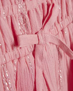 Mini Girls Pink Tiered Dress