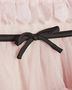 Mini Girls Pink Tiered Tulle Dress