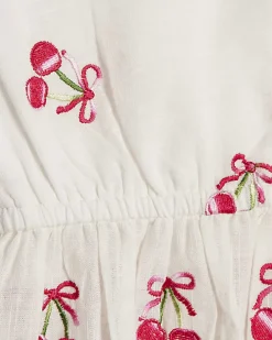Mini Girls White Cherry Skort Set
