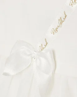 Mini Girls White Tulle Hem T-Shirt