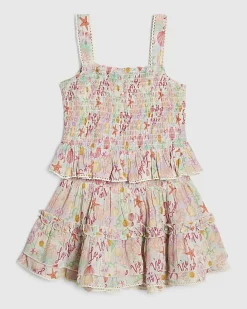 Mini Girls White Under The Sea Top Set