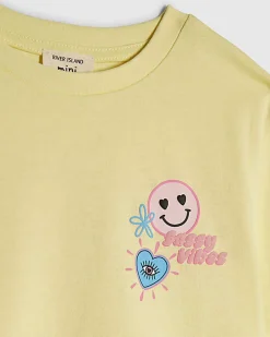 Mini Girls Yellow Sassy Vibes Shorts Set