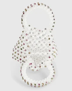 Multi Colour Diamante Beaded Clutch Bag