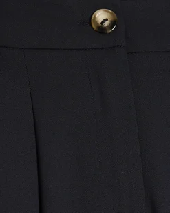 Navy Barrel Leg Trousers