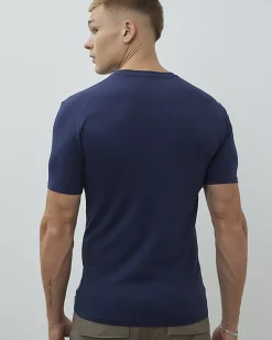 Navy Essential Muscle Fit Stretch T-Shirt