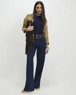 Navy Knitted Vest Top