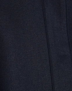 Navy Linen Blend Tailored Bomber Jacket