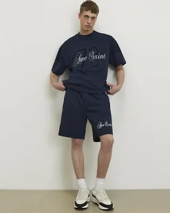 Navy Oversized Fit 78 Ame Saint T-Shirt