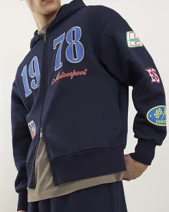Navy Oversized Fit 1978 Racing Hoodie