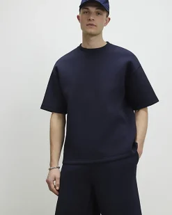 Navy Oversized Premium Crew Neck T-Shirt