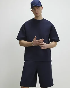 Navy Premium Drawstring Bermuda Shorts