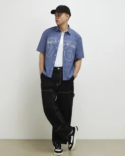 Navy Regular Fit 76 Check Shirt