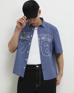 Navy Regular Fit 76 Check Shirt