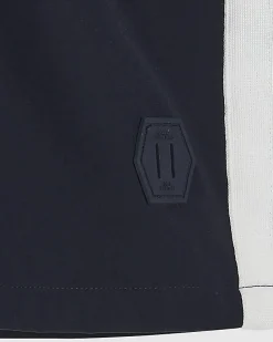 Navy Regular Fit Taped Shorts