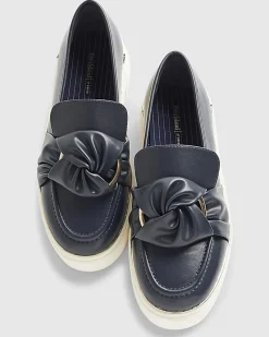 Navy Ring Twist Slip On Trainers