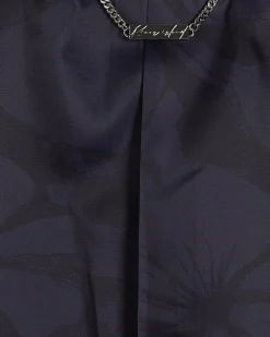 Navy Slim Fit Check Suit Jacket