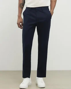 Navy Slim Fit Stretch Chino Trousers