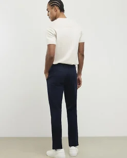Navy Slim Fit Stretch Chino Trousers