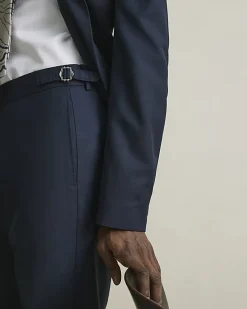 Navy Slim Fit Suit Trousers