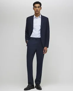 Navy Slim Fit Tailored Suit Trousers