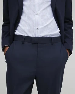 Navy Slim Fit Tailored Suit Trousers