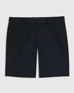 Navy Slim Longer Length Stretch Chino Shorts