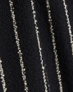 Navy Stripe Wide Leg Joggers