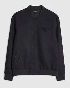 Navy Twill Bomber Jacket